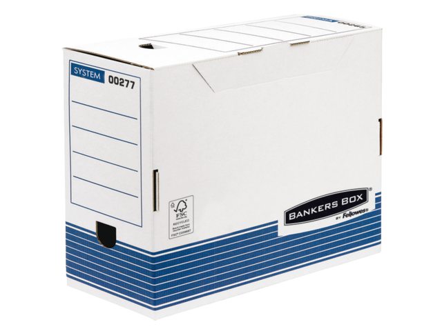 Archiefdoos Bankers Box standaard 150mm blauw-wit