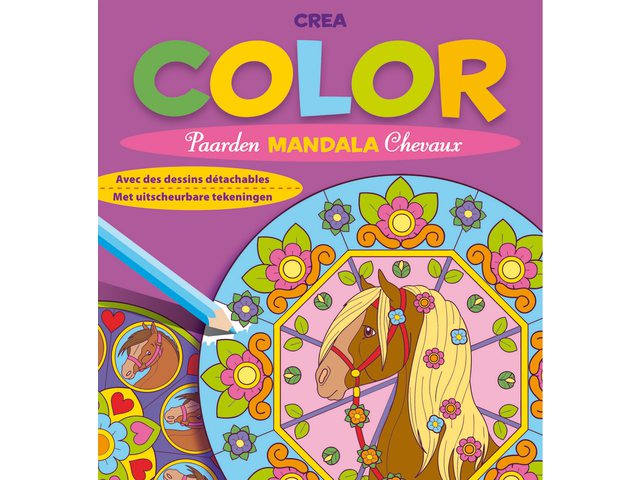 Kleurboek Deltas crea color paarden mandala