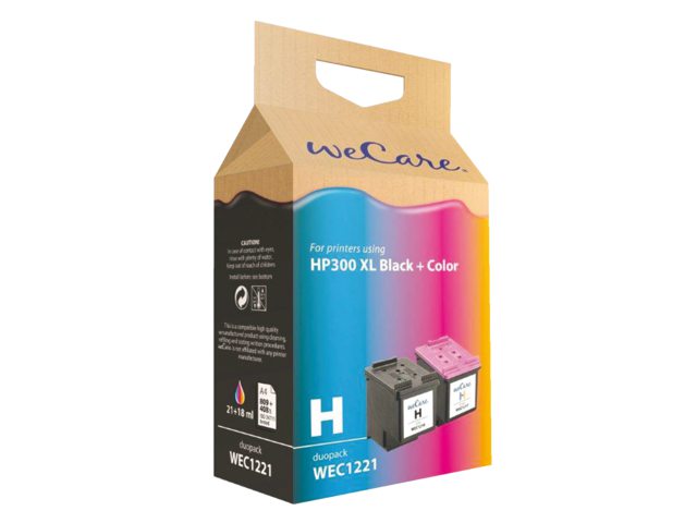 Inkcartridge Wecare HP 300XL zwart + kleur HC