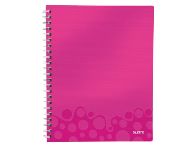 Notitieboek Leitz WOW Get Organised A4 PP roze