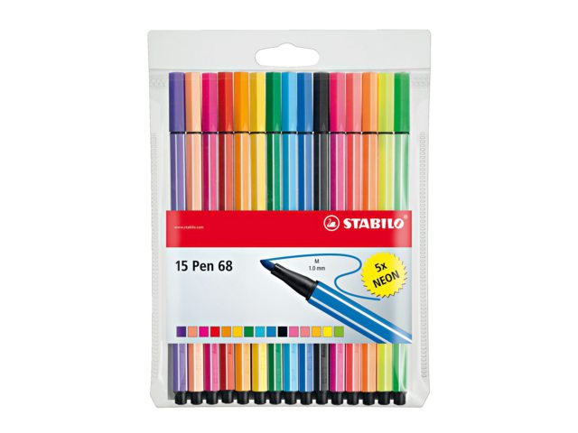 Viltstift Stabilo 68 10+5 neon