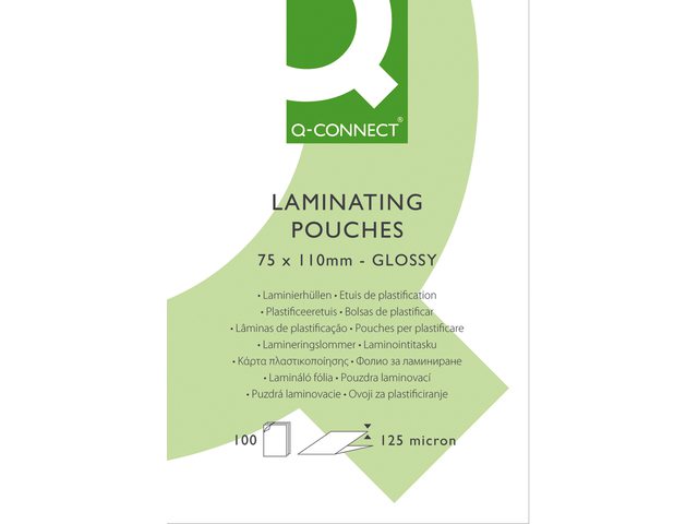Lamineerhoes Q-Connect 75x100 2x125micron 100stuks