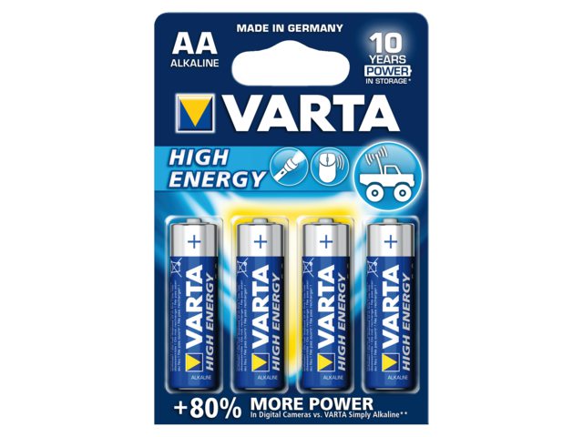 Batterij Varta high energy 4xAA