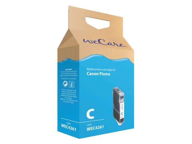 Inkcartridge Wecare Canon CLI-8 blauw +chip