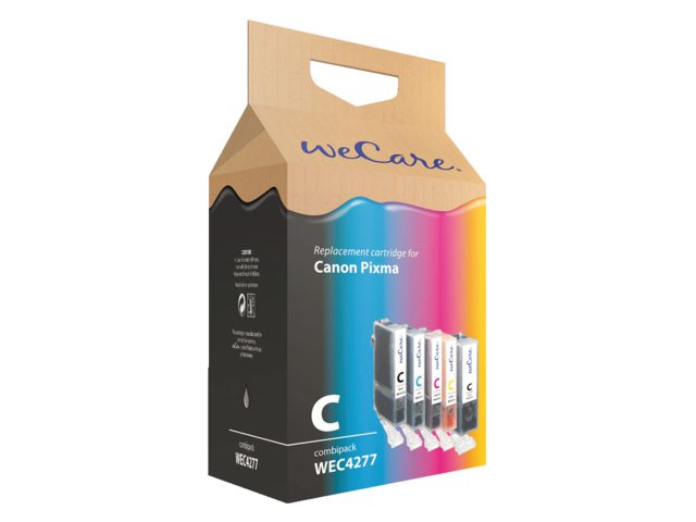 Inkcartridge Wecare Canon PGI-520 CLI-521 zwart + kleur