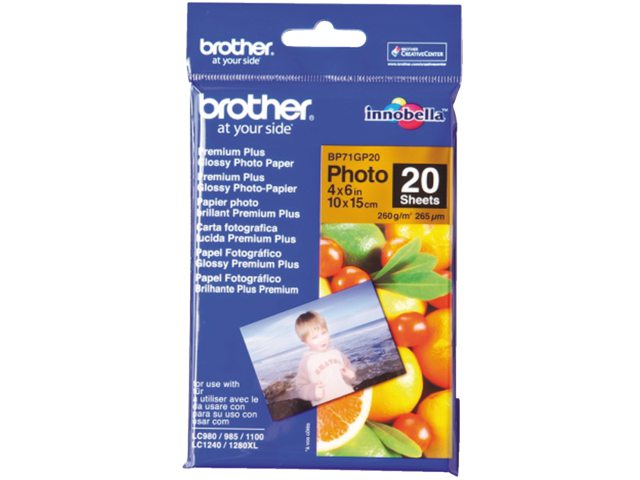 Fotopapier Brother BP-71 10x15cm 260gr glossy 20vel