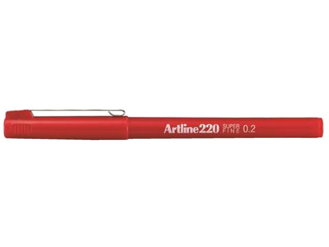 Fineliner Artline 220 rond 0.2mm rood