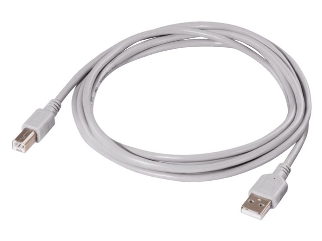 Kabel Hama USB 2.0 A-B 300cm grijs 10 stuks