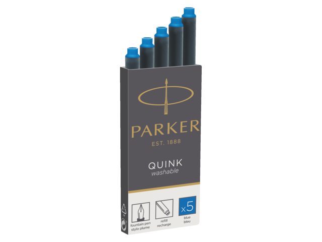 Inktpatroon Parker Quink uitwasbaar koningsblauw