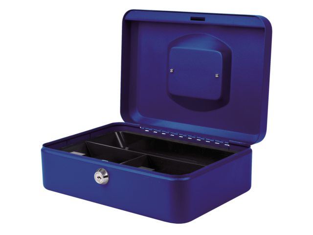 Geldkist Pavo 250x180x90mm blauw