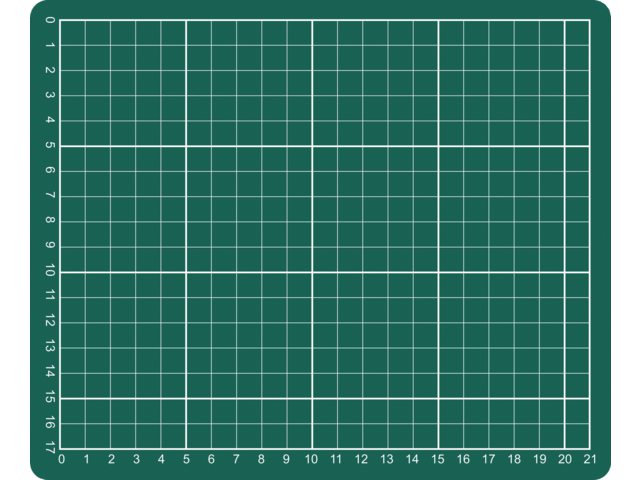 Snijmat Rillstab A5 230x190mm groen