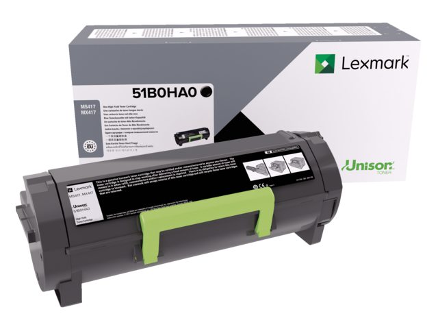 Tonercartridge Lexmark 51B0HA0 zwart HC