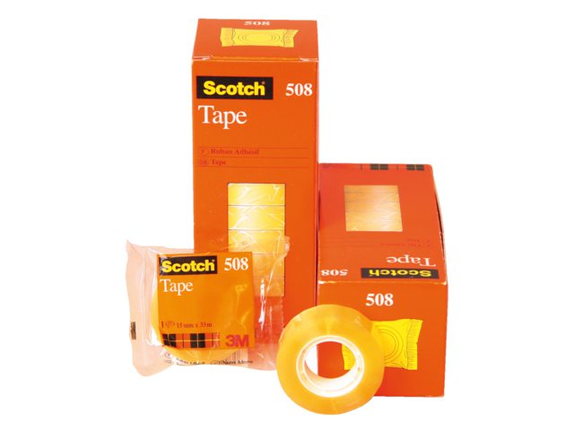 Plakband Scotch 508 19mmx33m transparant 