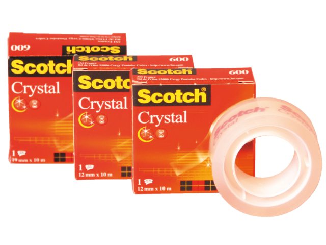 Plakband Scotch 600 19mmx10m Crystal Clear